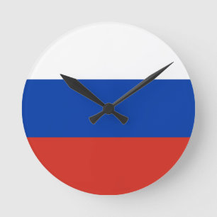 Relógio Redondo Bandeira de Rússia - ФлагРоссии - Тр