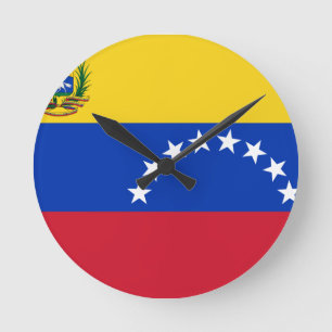 Relógio Redondo Bandeira de Venezuela