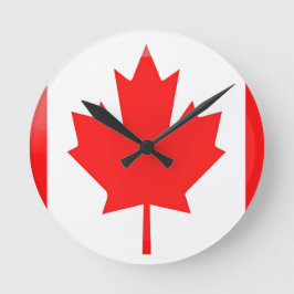 Relógio Redondo Bandeira do Canadá