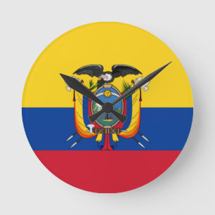 Relógio Redondo Bandeira do Equador