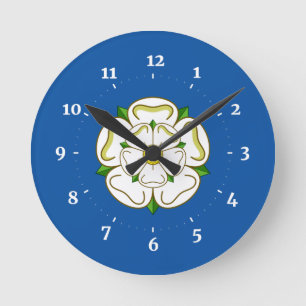 Relógio Redondo Bandeira do Yorkshire Square Wall Clock
