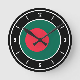 Relógio Redondo Bangladesh Flag Elegant