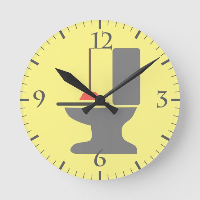 Relógio Redondo Banheiro e êmbolo (Frente)