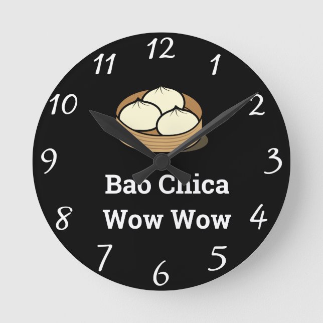 Relógio Redondo Bao Chica Wow Wall Clock (Frente)