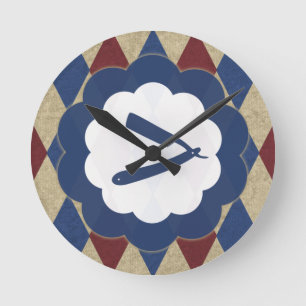 Relógio Redondo barbershop diamonds