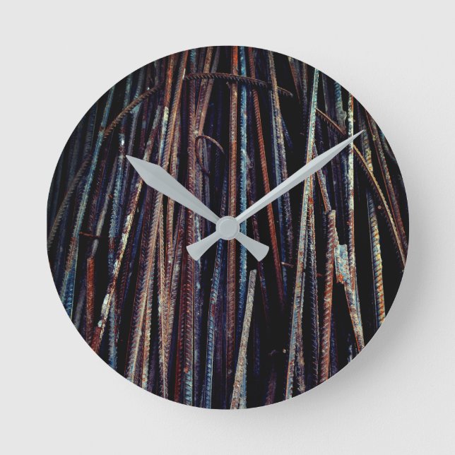 Relógio Redondo Bares enferrujados Legal muito exclusivos (Frente)