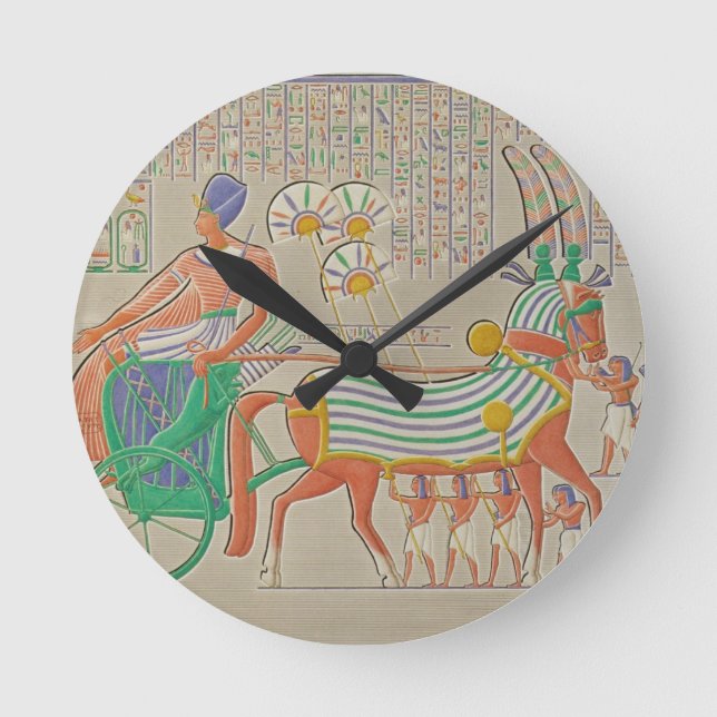 Relógio Redondo Bas-alivio em Medynet-Abou, palácio dos reis em (Frente)