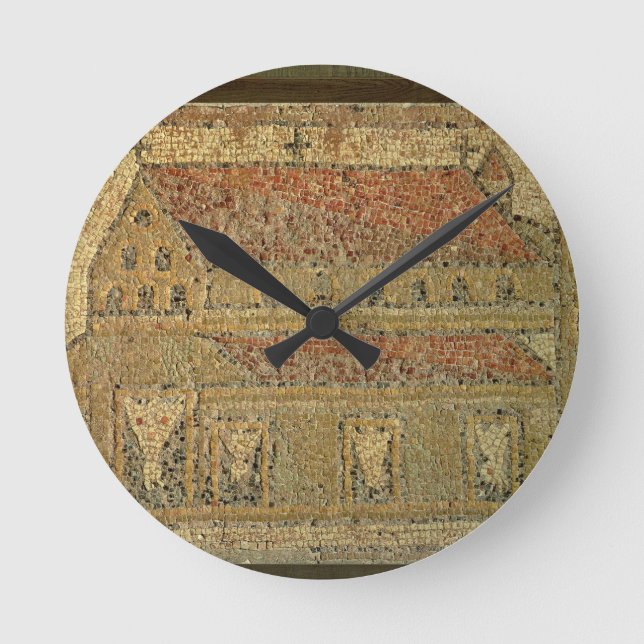 Relógio Redondo Basílica cristã, pavimento de mosaico, período (Frente)