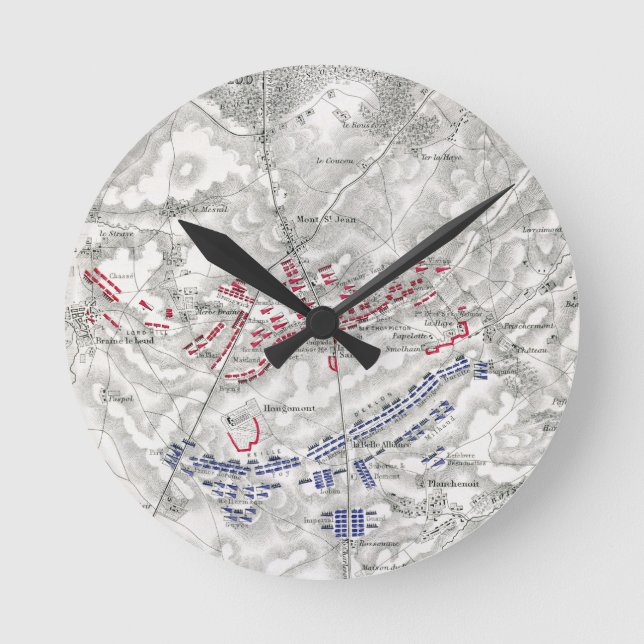 Relógio Redondo Batalha de Waterloo, 18 de junho de 1815, rua 1 (e (Frente)