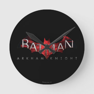 Relógio Redondo Batman Arkham - Knight - Logotipo Vermelho