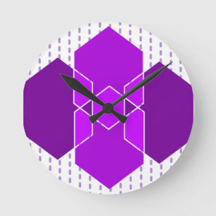 Relógio Redondo Bauhaus Hexágonos