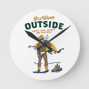 Relógio Redondo Bebendo Curioso Whkey