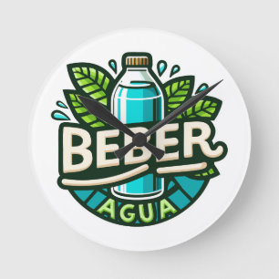 Relógio Redondo Beber agua