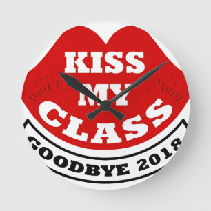 Relógio Redondo beijar minha classe 2018