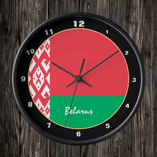 Relógio Redondo Belarus Flag, Belarus tem tendência a moda /desig