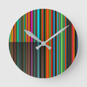 Relógio Redondo Belo padrão colorido de distribuição multicolorido