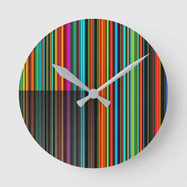 Relógio Redondo Belo padrão colorido de distribuição multicolorido (Frente)