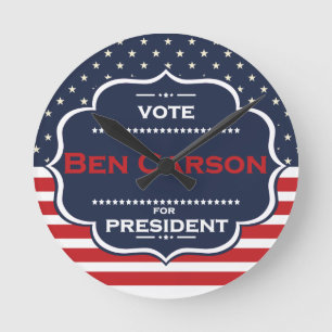 Relógio Redondo ben carson presidente