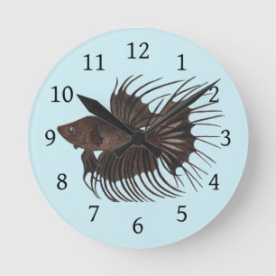 Relógio Redondo Betta Fish Round Clock