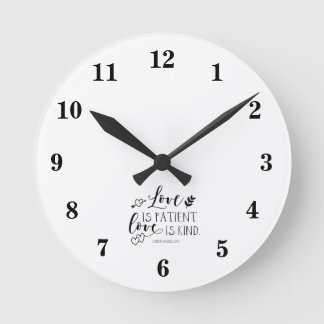 Relógio Redondo Bible Verse White Wall Round Clock