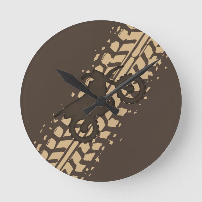 Relógio Redondo Bicicleta de lama (Frente)