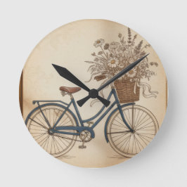 Relógio Redondo bicicleta vintage