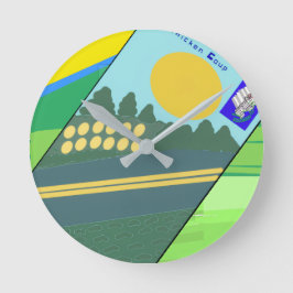 Relógio Redondo Big Funny Eggs Crossing the Road