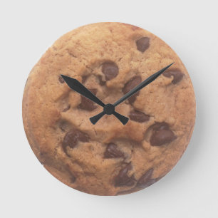 Relógio Redondo Biscoito dos pedaços de chocolate