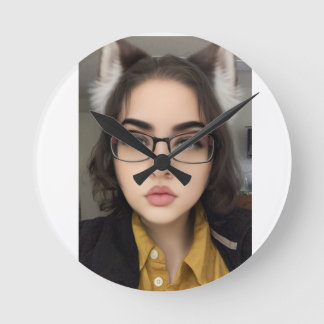 Relógio Redondo Biscoitos Neko Wolf