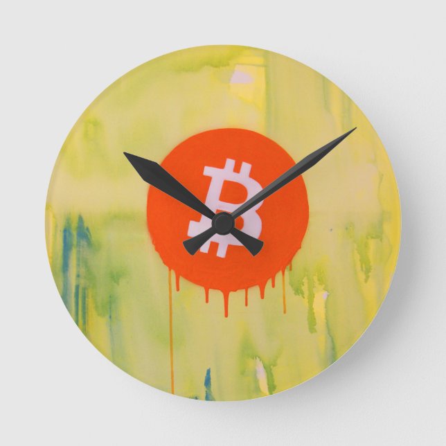 Relógio Redondo Bitcoin (Frente)