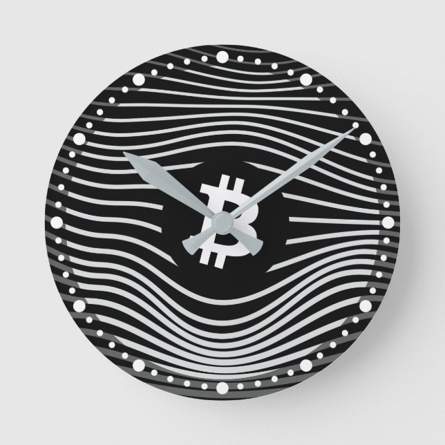 Relógio Redondo Bitcoin Force (Black) (Frente)