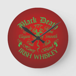 Relógio Redondo Black Death 77 - Honey Irish Whiskey