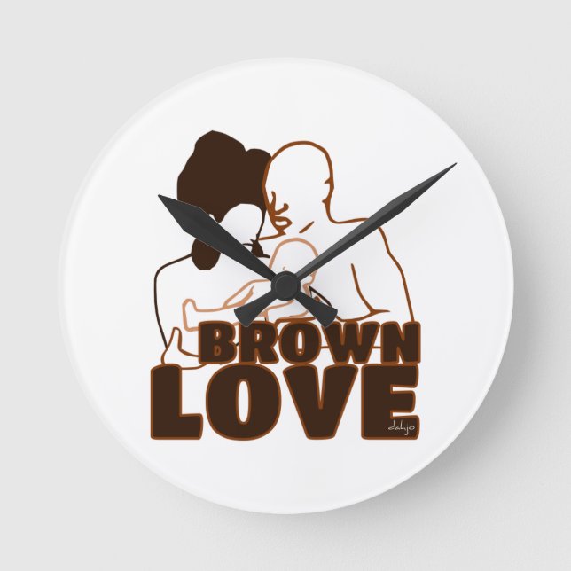 Relógio Redondo Black Love Brown Love (Frente)
