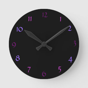 Relógio Redondo Black Modern Wall Clock