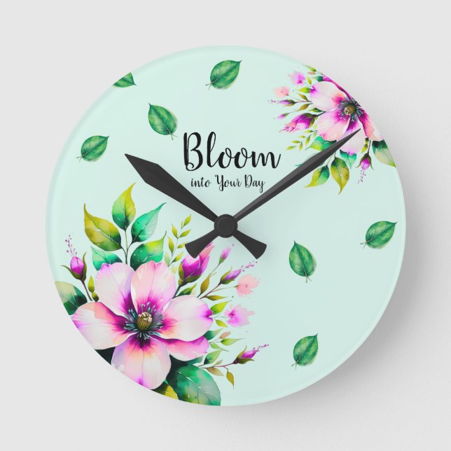 Relógio Redondo Bloquear no seu dia (Frente)