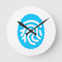 Blue Fingerprint Biometric Security