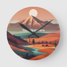 Relógio Redondo Boho landscape 