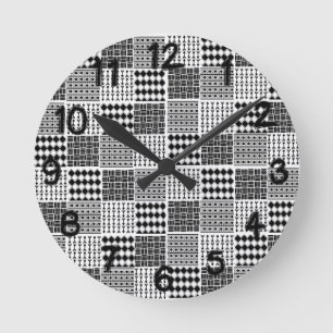 Relógio Redondo Boho Quilt
