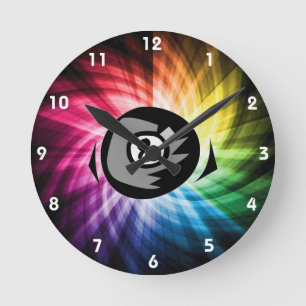 Relógio Redondo Bola 8 colorida