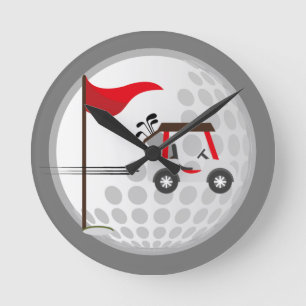 Relógio Redondo Bola de Golfe de Golfe para Golfistas