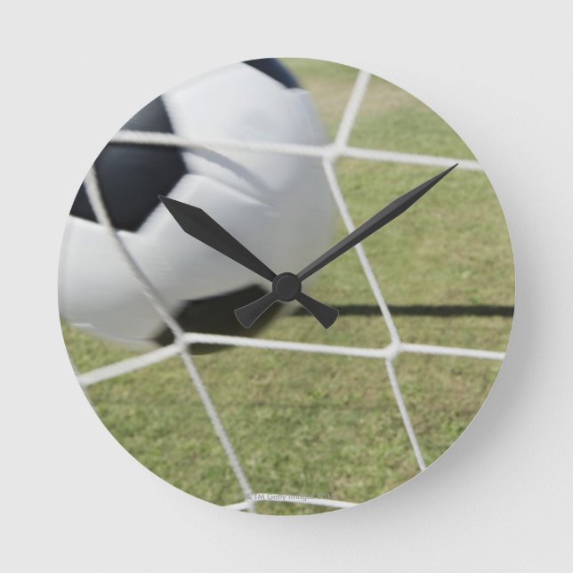 Relógio Redondo Bola e objetivo de futebol (Frente)