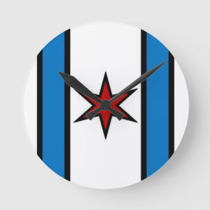 Relógio Redondo Boné Shield Wall Clotck