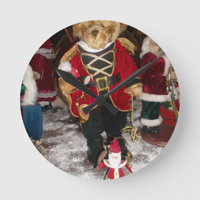 Relógio Redondo Bonitos presentes de Natal (Frente)