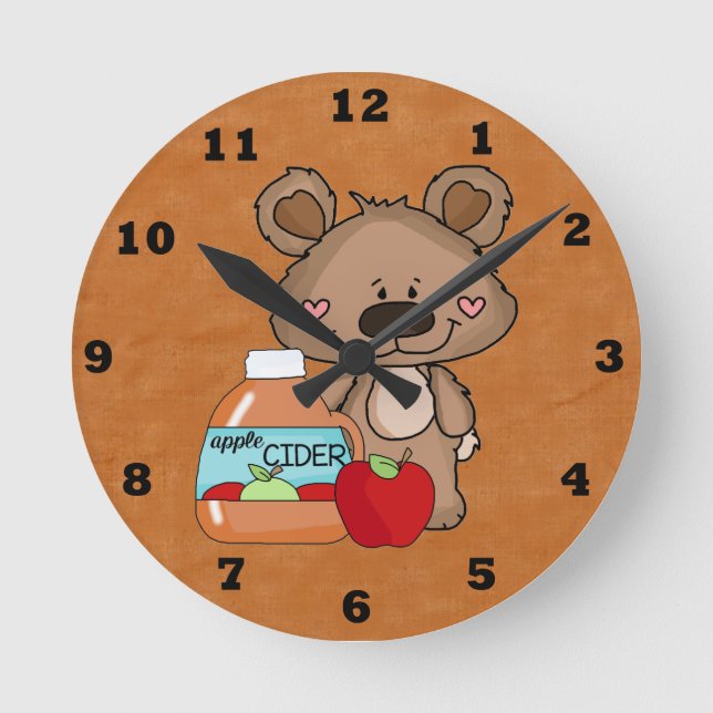 Relógio Redondo Boppy Bear Apple Clock (Frente)