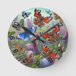 Relógio Redondo Borboletas
