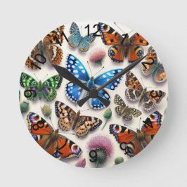 Relógio Redondo Borboletas 2