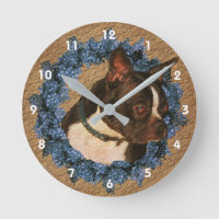 Boston Terrier Dog E Flower Wreath Animal