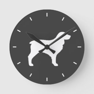 Relógio Redondo Boykin Spaniel Silhouette