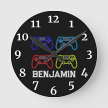 Boys Playstation Personalizado Clock
