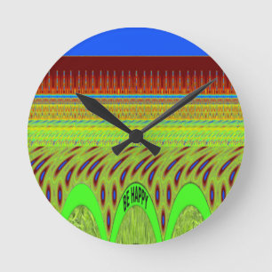 Relógio Redondo Br Happy Tenha Um Bom Dia